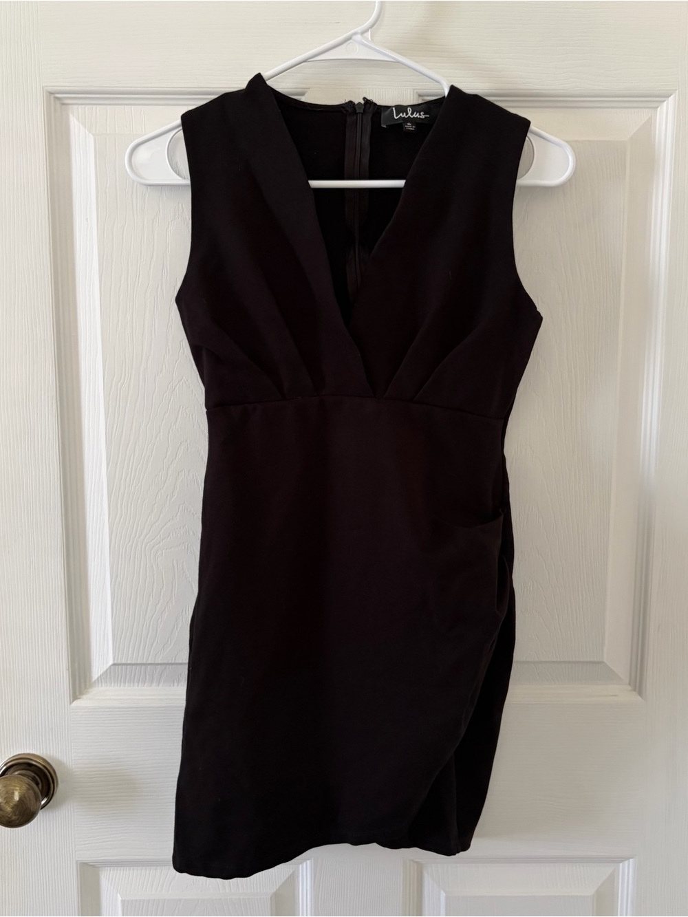 Lulus Sleek Black Sleeveless Mini Dress with Side Detail